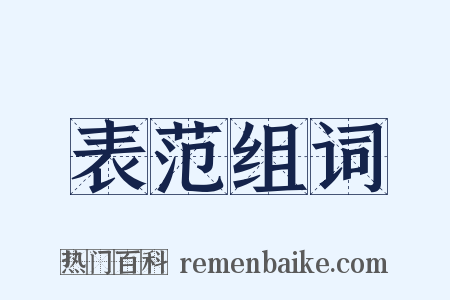 表范组词是什么意思的图片